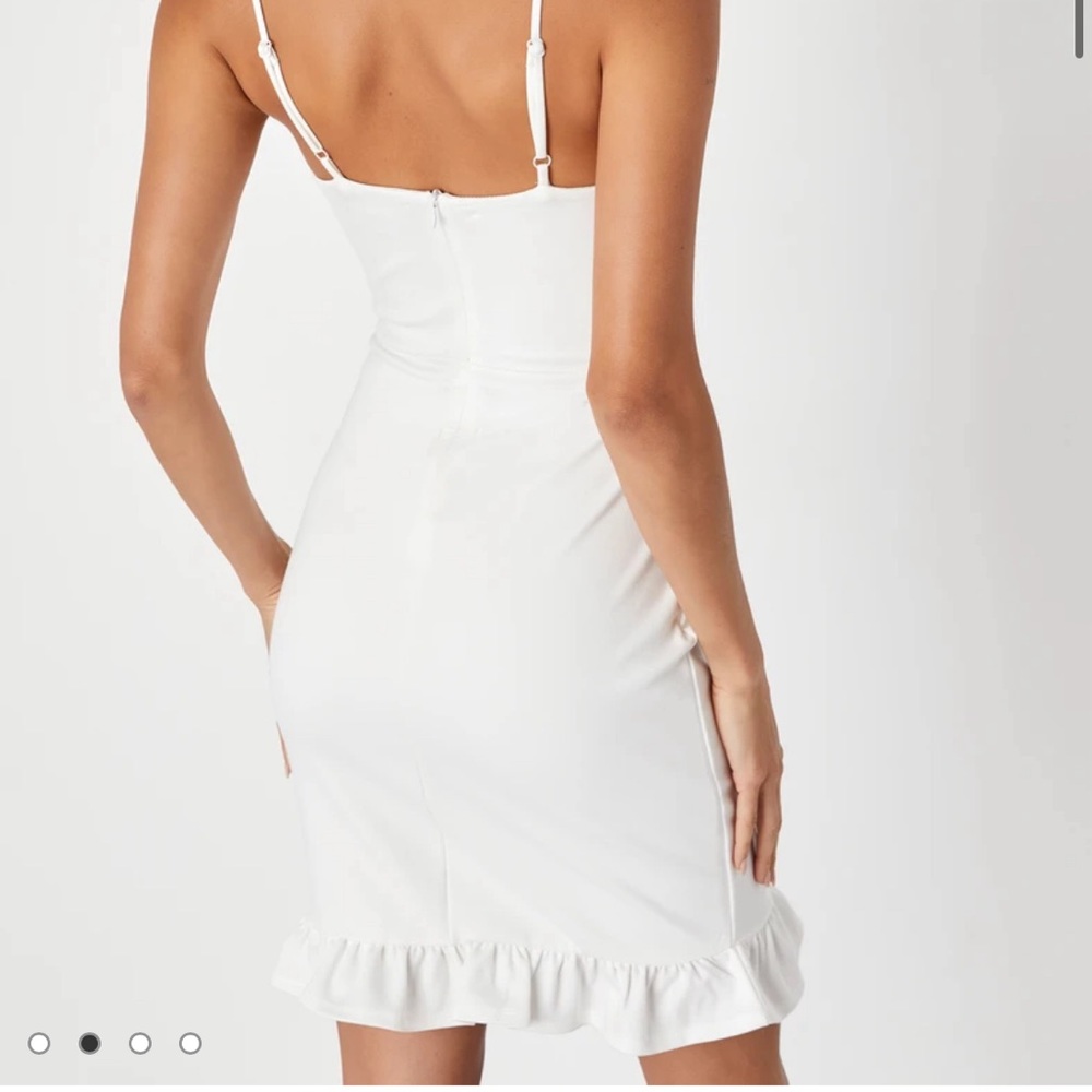 Lulus White Ruffled Bodycon Dress - Picture 2 of 5